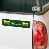 Litouwse Kwast Vlag Bumpersticker (Op Truck)