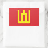 Litouwse legervlag rechthoekige sticker (Tas)