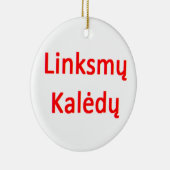 Litouwse linksmy kaledy keramisch ornament (Rechts)