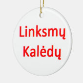Litouwse linksmy kaledy keramisch ornament (Links)