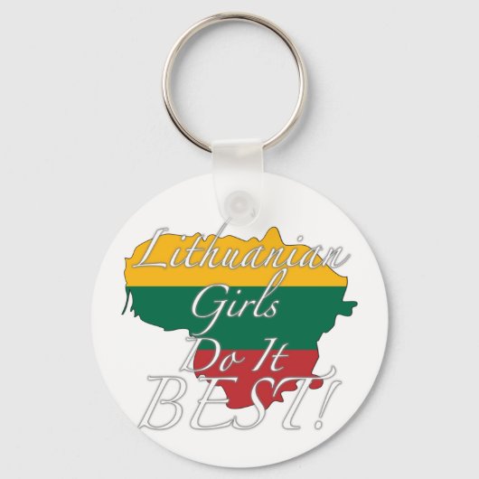 Litouwse meisjes doen het het beste! sleutelhanger (Voorkant)
