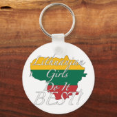 Litouwse meisjes doen het het beste! sleutelhanger (Voorkant)