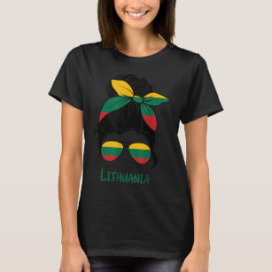 Litouwse meisjesmeisje lietuvis damesvlag t-shirt