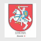 Litouwse nationale wapenschild patriottisch sticker (Vel)