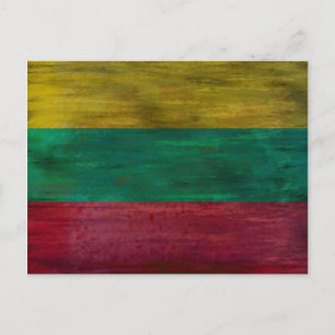 Litouwse noodlijdende Litouwse vlag Briefkaart