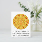 Litouwse Proverb-opportuniteit inspirerend citaat Briefkaart (Staand voorkant)