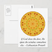 Litouwse Proverb-opportuniteit inspirerend citaat Briefkaart (Voorkant / Achterkant)