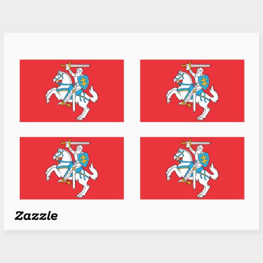 Litouwse staatsvlag rechthoekige sticker (Vel)