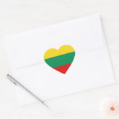 Litouwse Sticker van het hart van de vlag (Envelop)