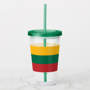 Litouwse vlag acryl drinkbeker