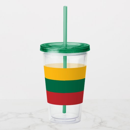 Litouwse vlag acryl drinkbeker (Rechts)