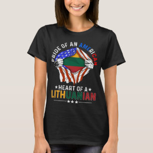 Litouwse vlag Amerikaanse buitenlandse vlag T-shirt