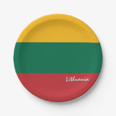 Litouwse vlag borden, feest, sport, Litouwen Papieren Bordje (Voorkant)