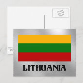 Litouwse vlag briefkaart (Voorkant / Achterkant)