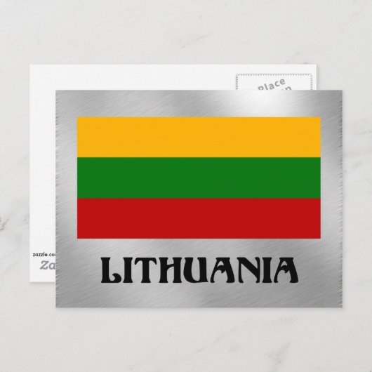 Litouwse vlag briefkaart (Voorkant / Achterkant)