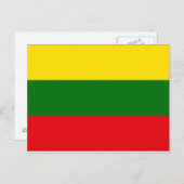 Litouwse vlag briefkaart (Voorkant / Achterkant)
