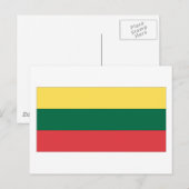Litouwse vlag briefkaart (Voorkant / Achterkant)