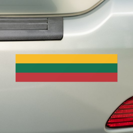 Litouwse vlag bumpersticker (Op auto)
