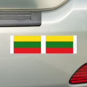 Litouwse vlag bumpersticker (Op auto)