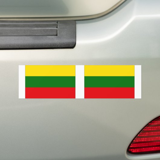 Litouwse vlag bumpersticker (Op auto)