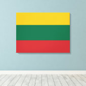 Litouwse vlag canvas afdruk (Insitu (Houten vloer))