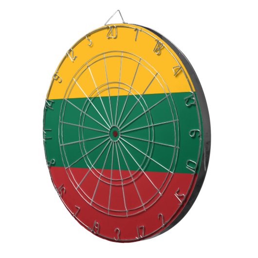 Litouwse vlag dartbord (Voorkant Rechts)