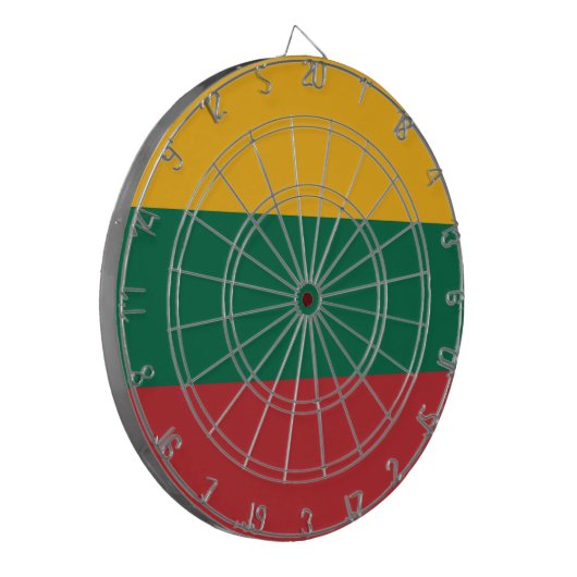 Litouwse vlag dartbord (Voorkant Links)