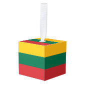 Litouwse vlag decoratie (Voorkant hoekig)