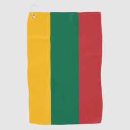 Litouwse vlag en Litouwse golfvakantie/sport Golfhanddoek