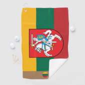 Litouwse vlag en Litouwse monogrammen/golf Golf Golfhanddoek (Insitu)