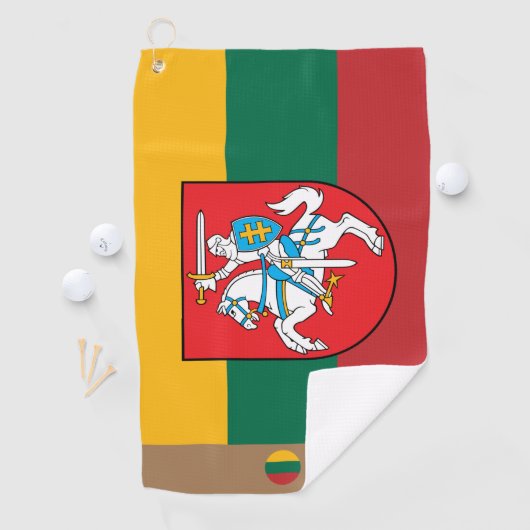 Litouwse vlag en Litouwse monogrammen/golf Golf Golfhanddoek (Insitu)