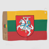 Litouwse vlag en Litouwse monogrammen/golf Golf Golfhanddoek (Horizontaal)