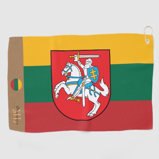 Litouwse vlag en Litouwse monogrammen/golf Golf Golfhanddoek (Horizontaal)
