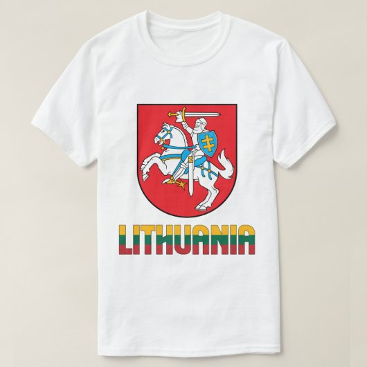Litouwse vlag en wapenschild t-shirt (Design voorkant)