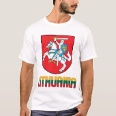 Litouwse vlag en wapenschild t-shirt (Voorkant)