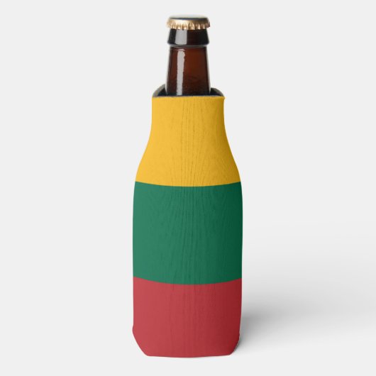 Litouwse vlag flesjeskoeler (Fles Voorkant)