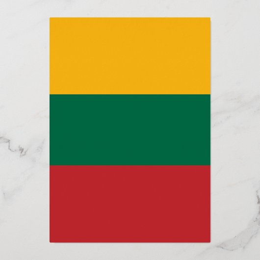 Litouwse vlag folie uitnodiging (Voorkant)