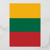 Litouwse vlag folie uitnodiging (Achterkant)