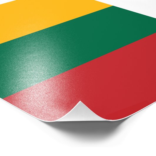 Litouwse vlag foto afdruk (Hoek)