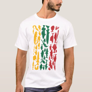 Litouwse vlag gemaakt van vis – Gevist ontwerp T-shirt