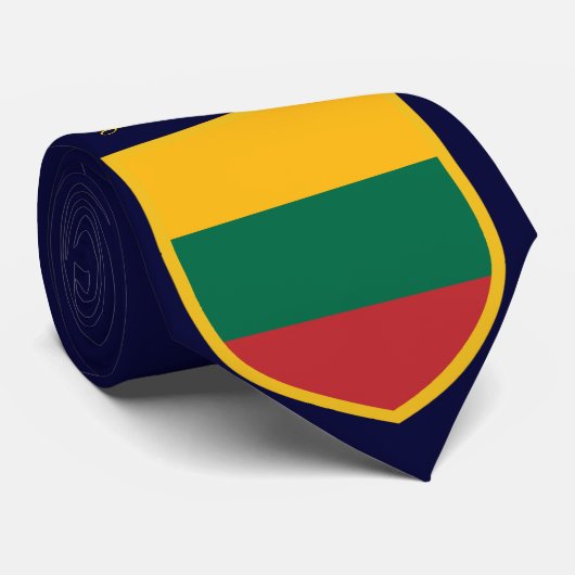 Litouwse vlag Gepersonaliseerd Stropdas (Opgerold)