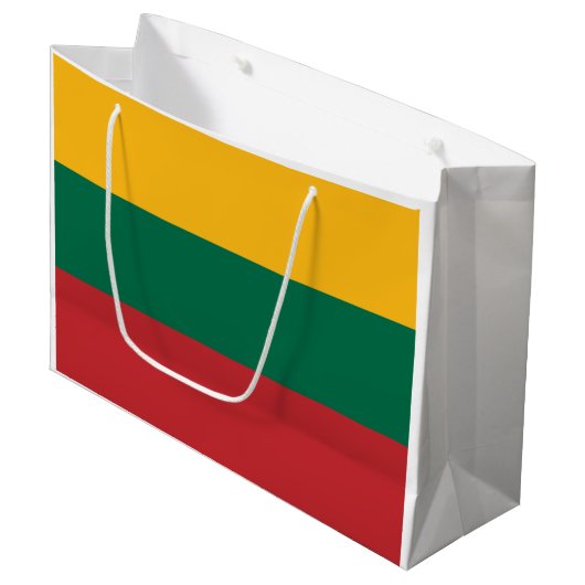 Litouwse vlag groot cadeauzakje (Voorkant Gekanteld)