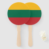 Litouwse vlag handwaaier (Voorkant en achterkant)