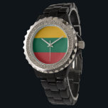 Litouwse vlag horloge<br><div class="desc">Een ideaal geschenk voor al diegenen die patriottisch zijn van hun land!</div>