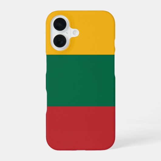 Litouwse vlag iPhone 16 hoesje (Achterkant)