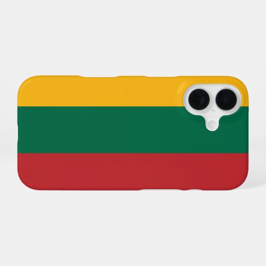 Litouwse vlag iPhone 16 hoesje (Achterkant horizontaal)