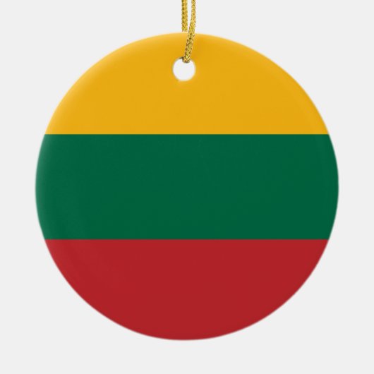 Litouwse vlag keramisch ornament (Voorkant)