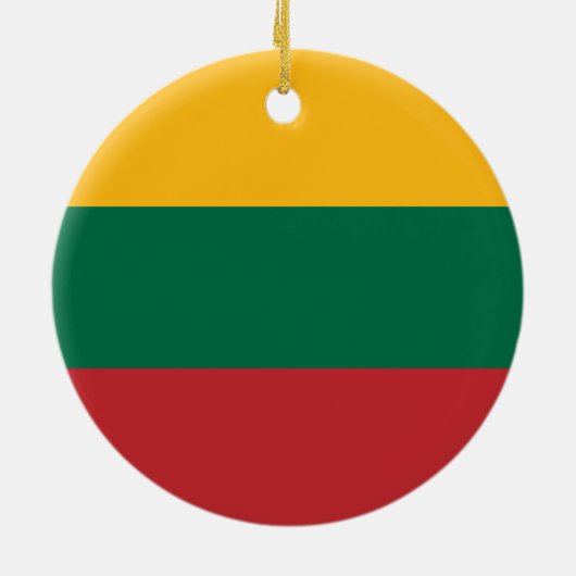 Litouwse vlag keramisch ornament (Achterkant)