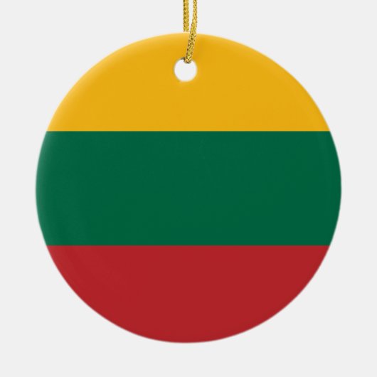 Litouwse vlag keramisch ornament (Voorkant)