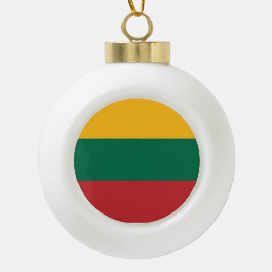 Litouwse vlag keramische bal ornament (Voorkant)